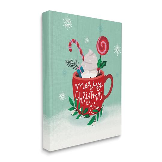 Stupell Industries Merry Christmas Warm Cocoa Canvas Wall Art